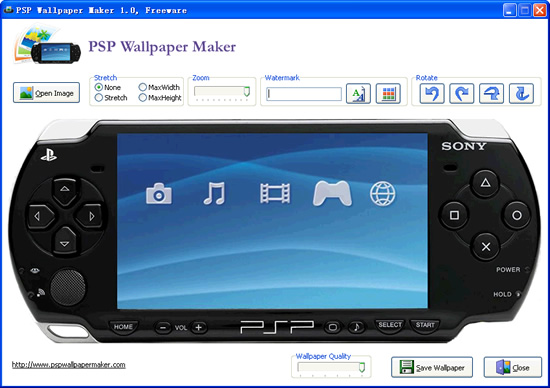 Windows 7 PSP Wallpaper Maker 1.0 full